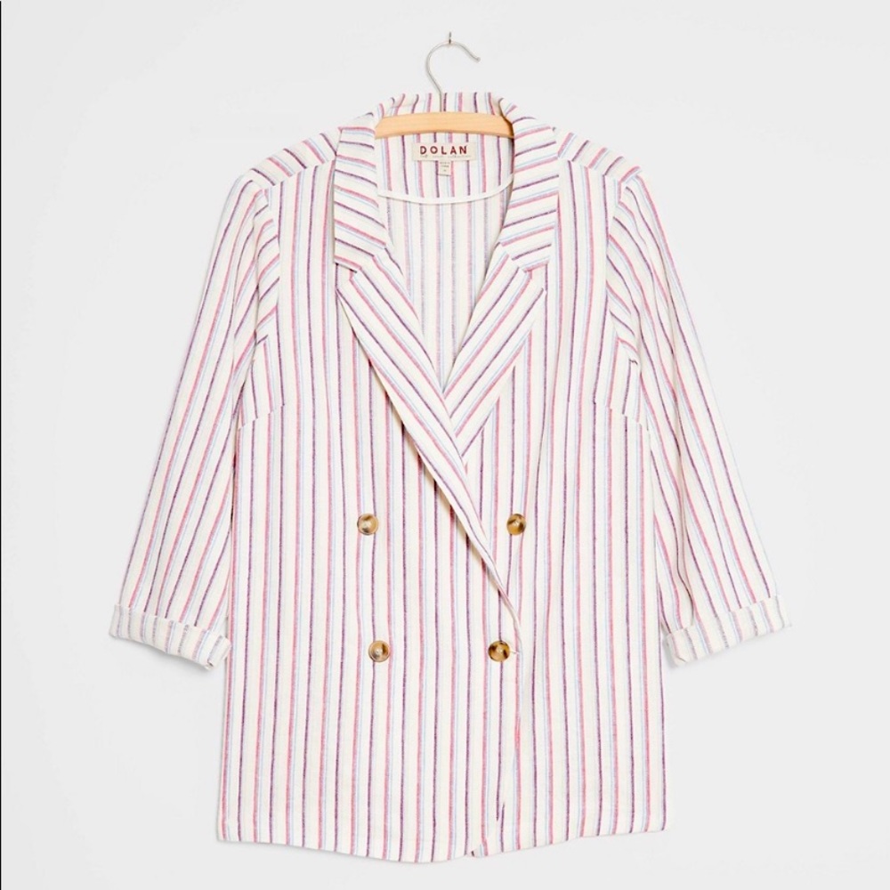NWT ANTHRO. Dolan Multicolor Striped Blazer Jacket L